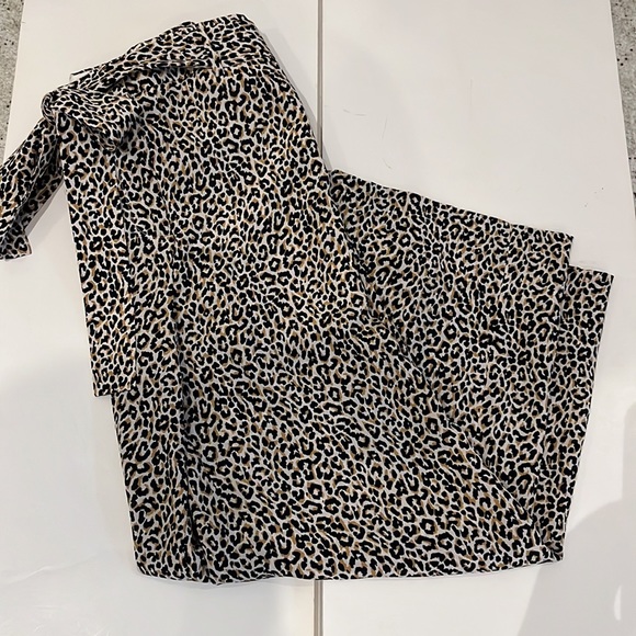 Jcrew 100% Silk Leopard Pants, Wide-leg - Picture 7 of 11